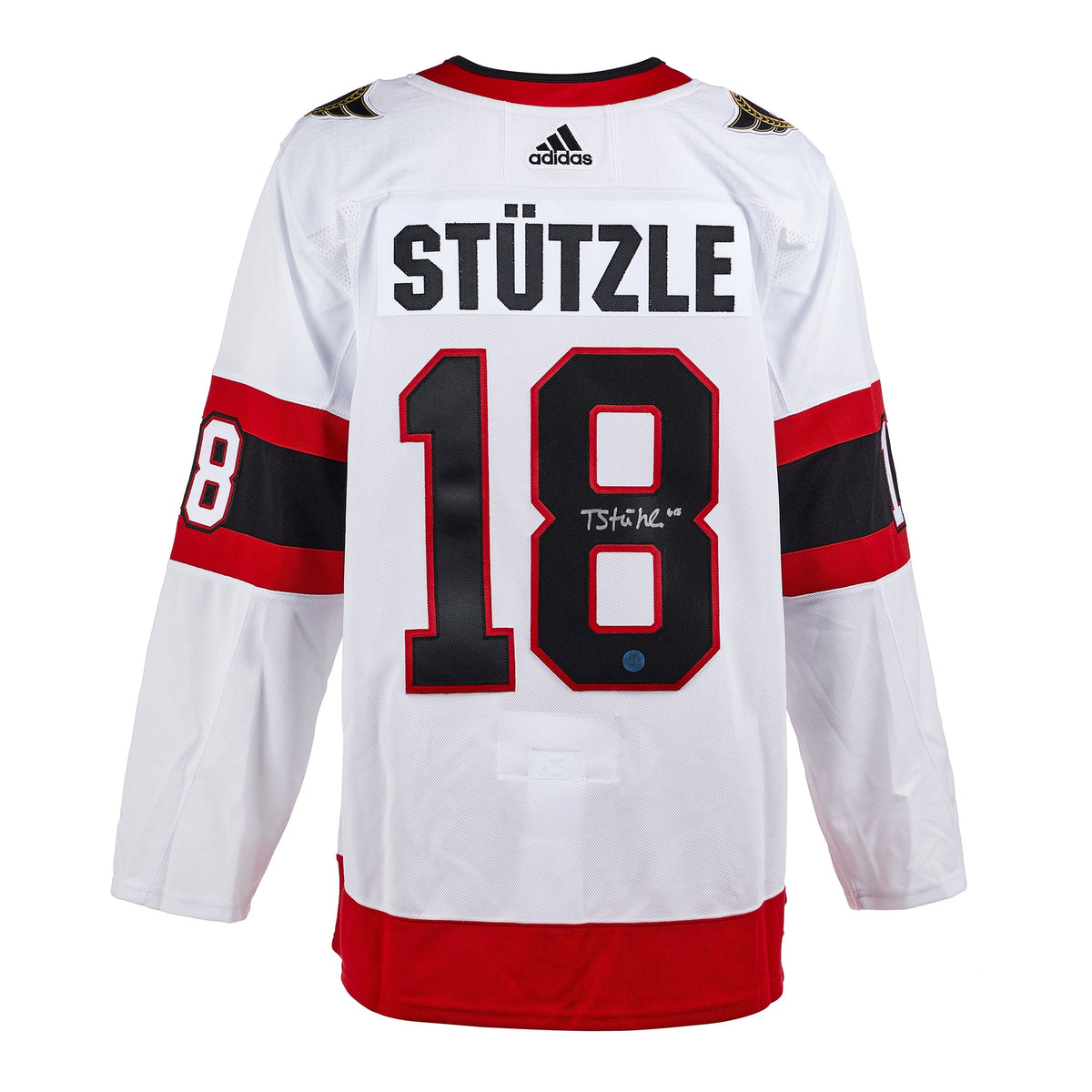 Tim Stutzle Signed Ottawa Senators White adidas Jersey product image 1, provided for visual reference and product detail