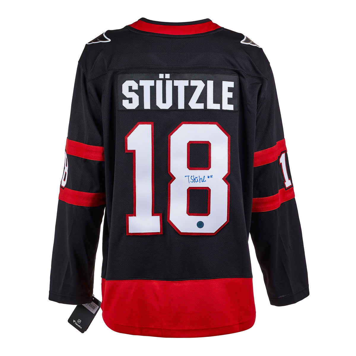 Tim Stutzle Autographed Ottawa Senators Fanatics Breakaway Jersey product image 1, provided for visual reference and product