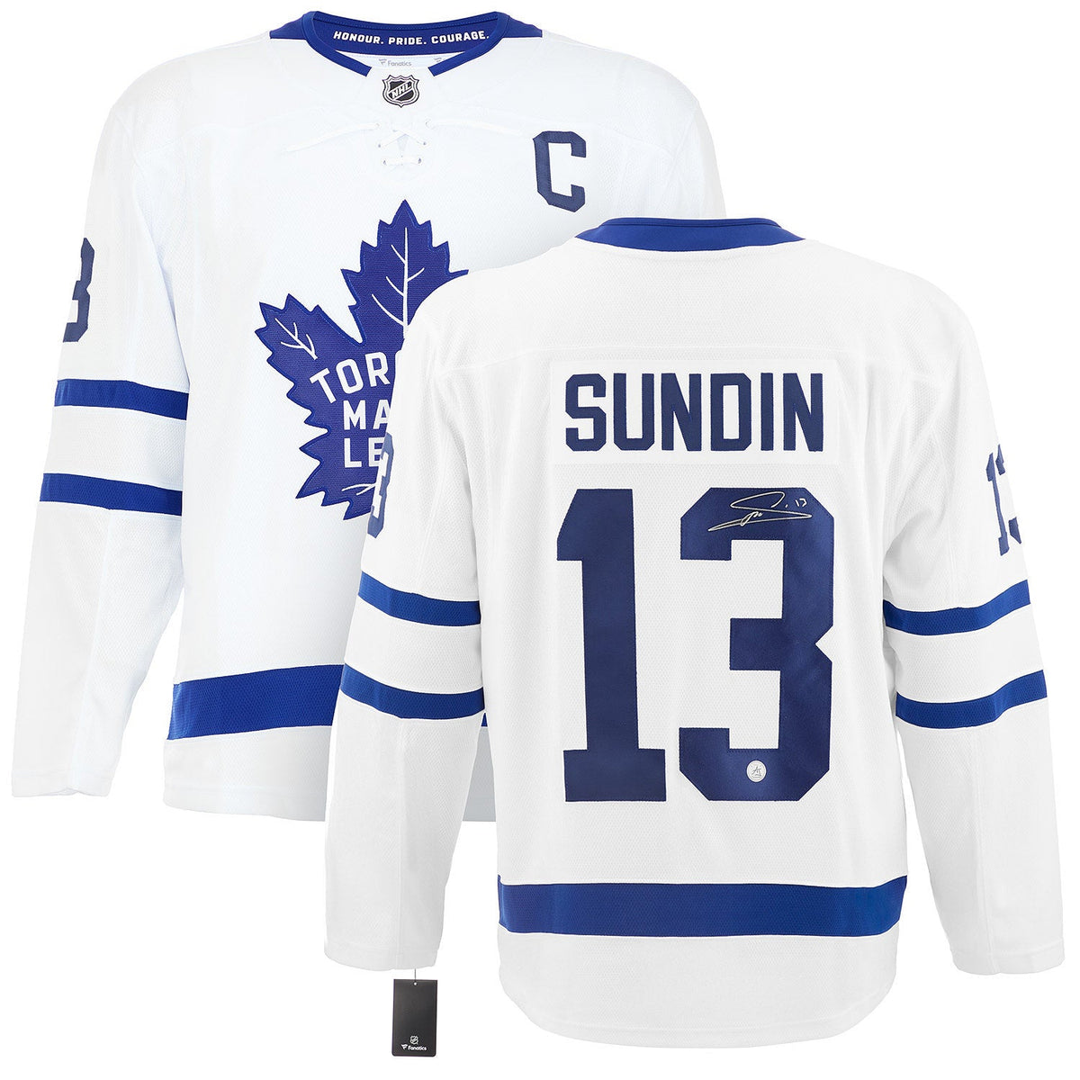 Mats Sundin Signed Toronto Maple Leafs White Fanatics Breakaway Jersey product image 3, provided for visual reference and