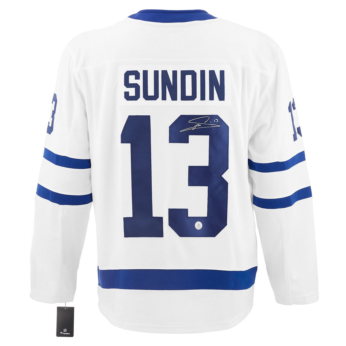 Mats Sundin Signed Toronto Maple Leafs White Fanatics Breakaway Jersey product image 1, provided for visual reference and