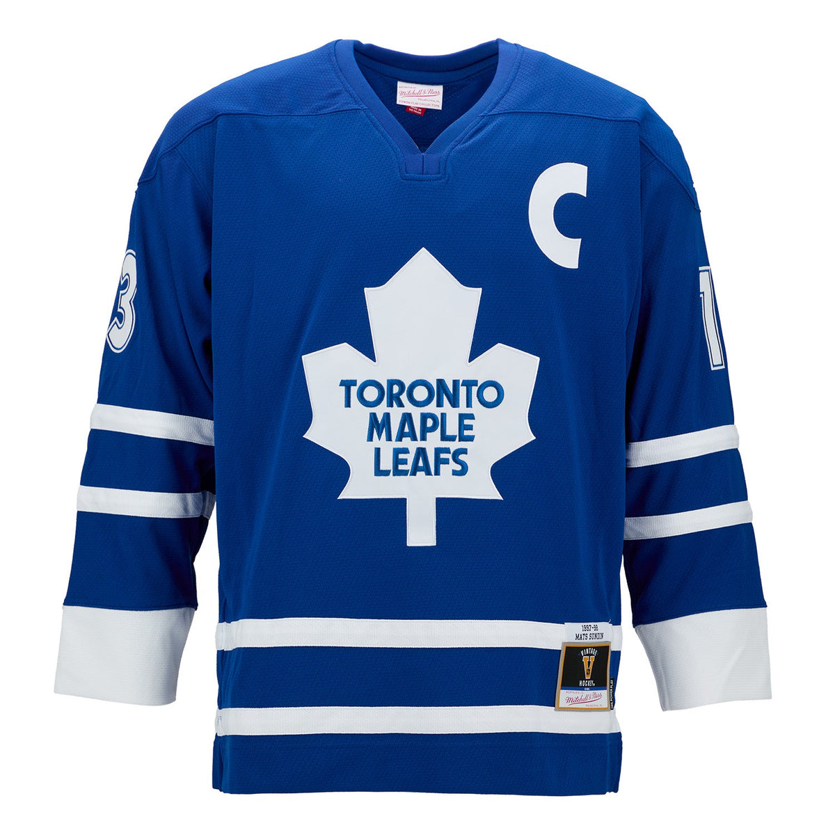 Mats Sundin Autographed Toronto Maple Leafs Mitchell & Ness Throwback Jersey product image 2, provided for visual reference
