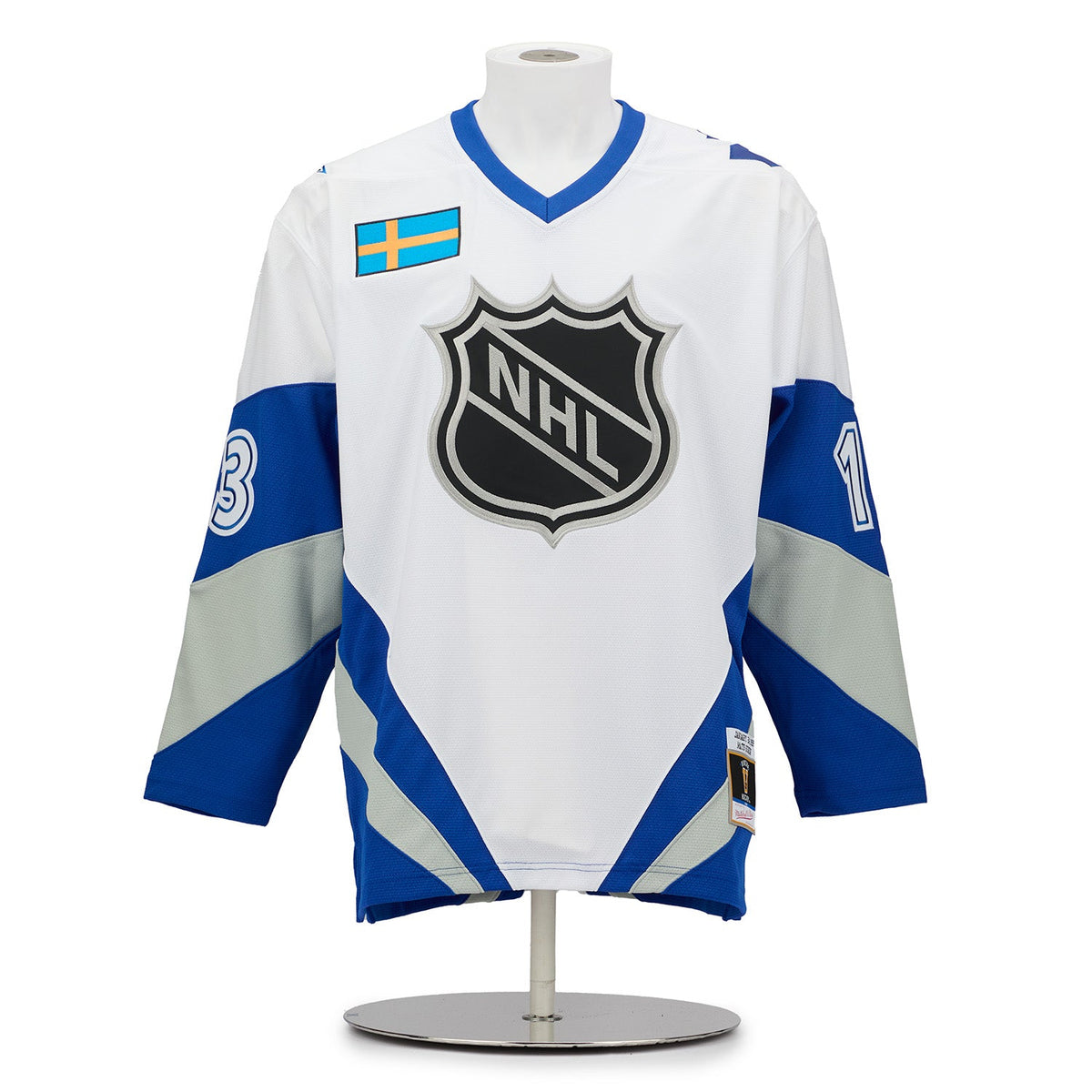 Mats Sundin Signed & Inscribed NHL All-Star Mitchell & Ness Throwback Jersey product image 2, provided for visual reference