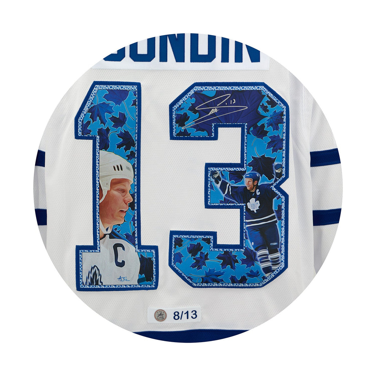 Mats Sundin Signed Toronto Maple Leafs Player Profile Art Jersey #8/13 product image 3, provided for visual reference and