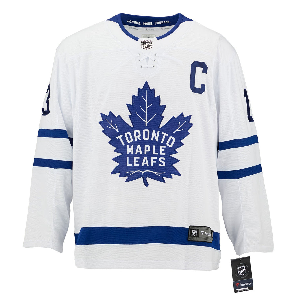 Mats Sundin Signed Toronto Maple Leafs Fanatics Jersey with Go Leafs Go Note product image 2, provided for visual reference