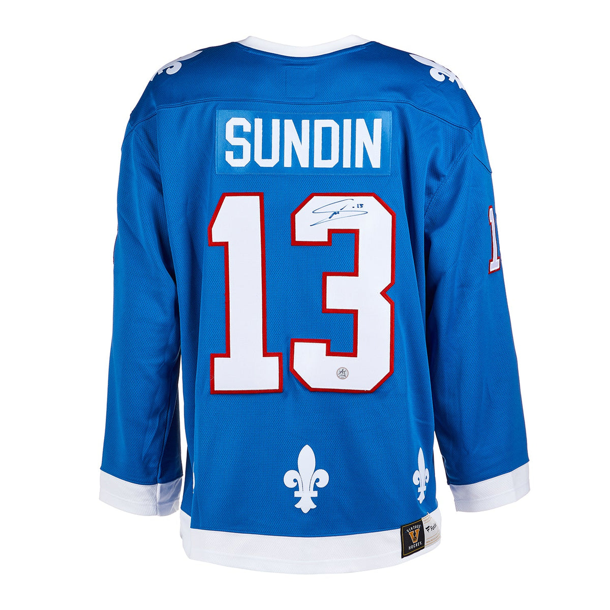 Mats Sundin Autographed Quebec Nordiques Fanatics Breakaway Jersey product image 1, provided for visual reference and
