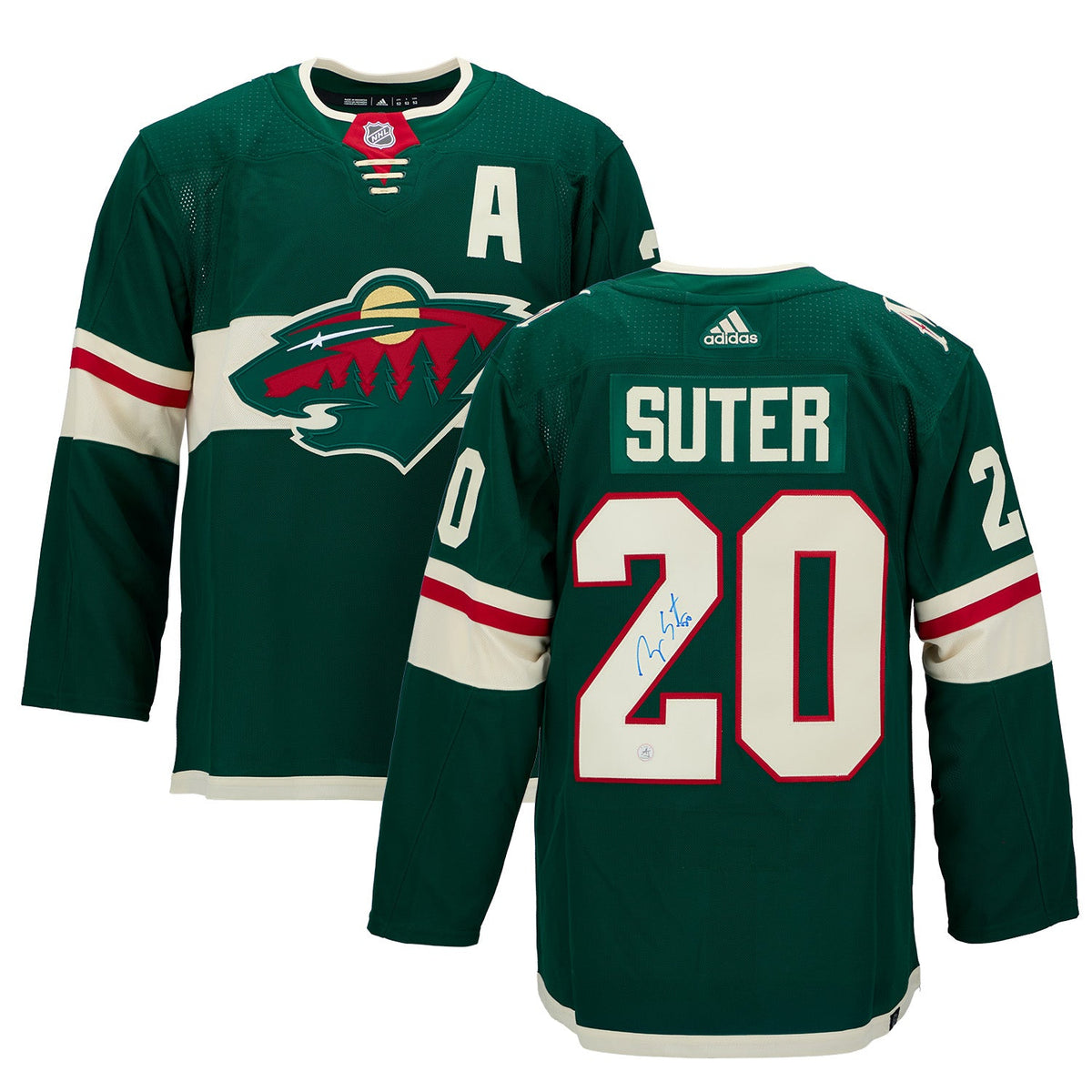 Ryan Suter Autographed Minnesota Wild adidas Jersey product image 3, provided for visual reference and product detail review