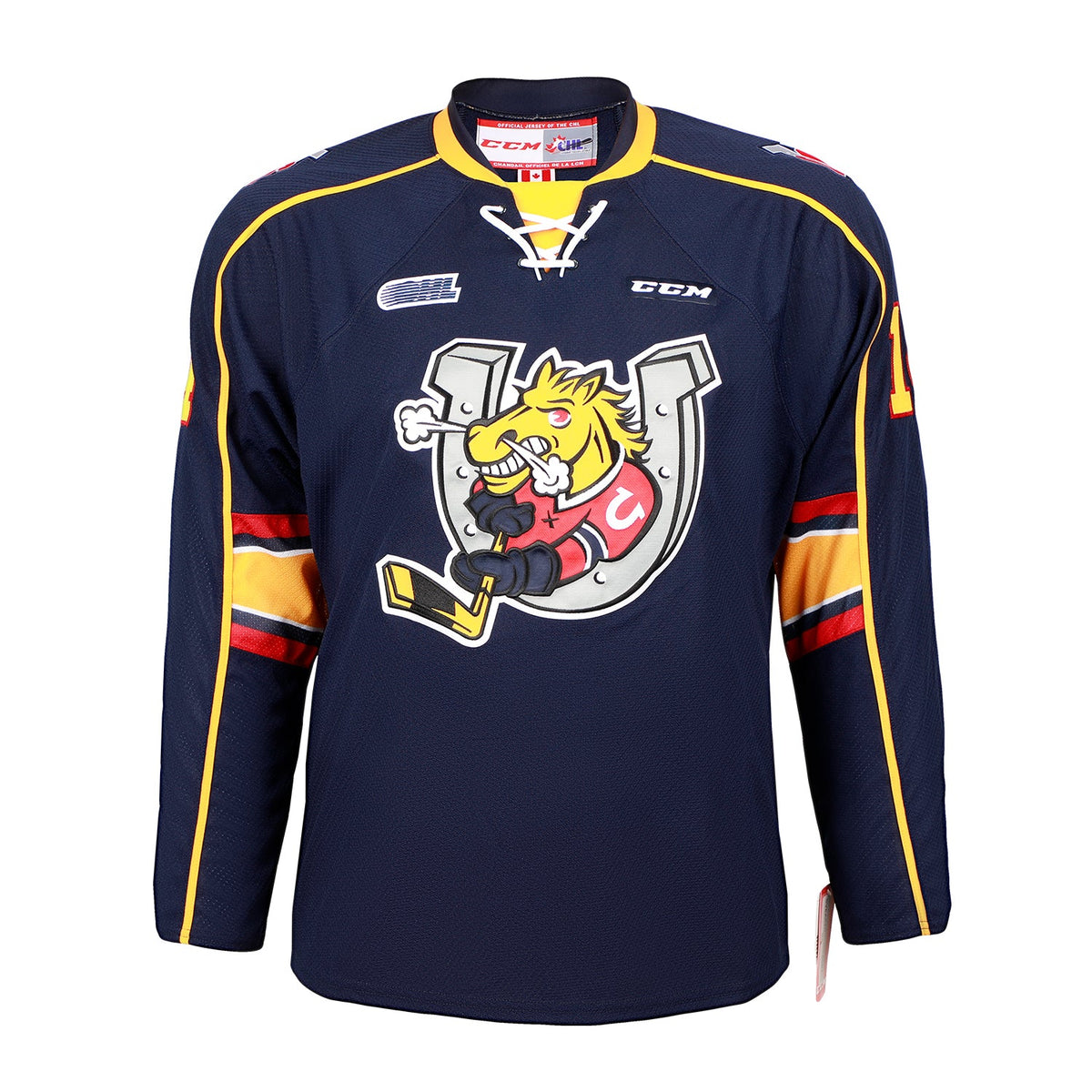 Andrei Svechnikov Signed Barrie Colts Blue CCM CHL Jersey product image 2, provided for visual reference and product detail