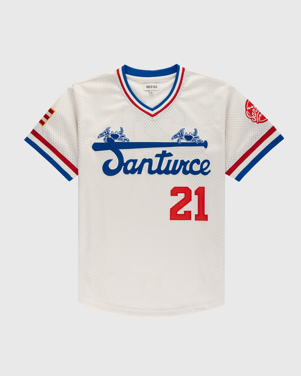 Santurce Cangrejeros Mesh V-Neck Jersey product image 1, provided for visual reference and product detail review