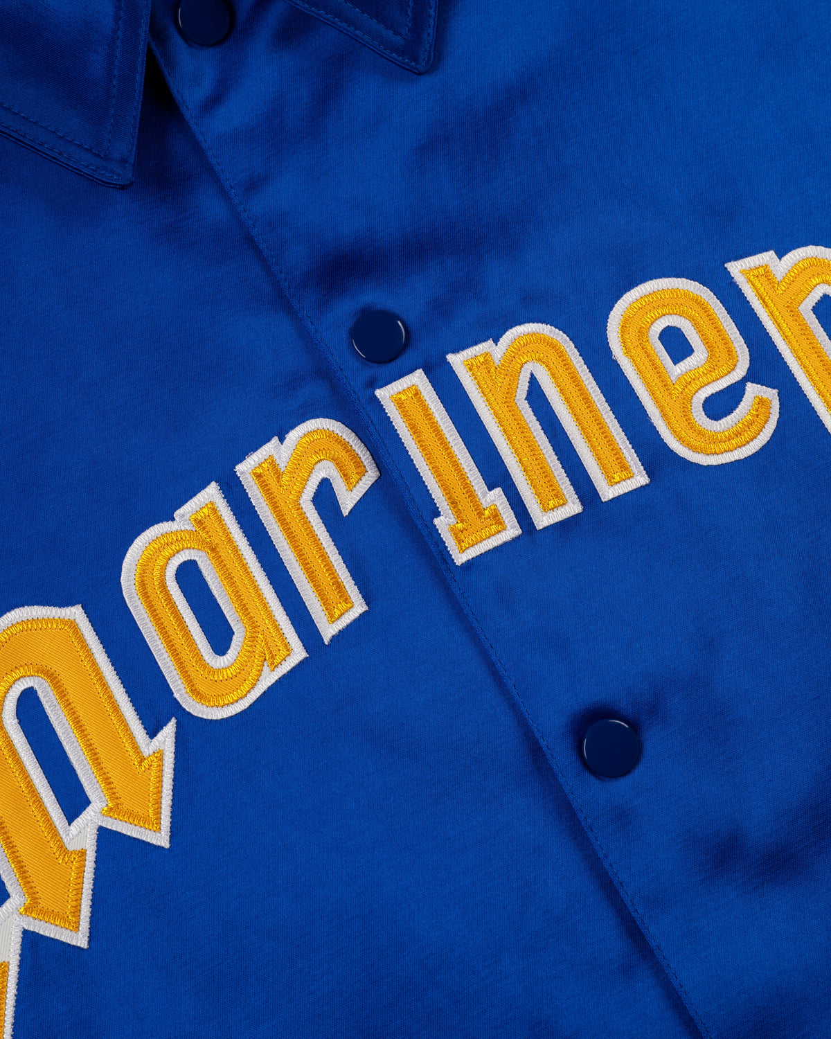 Seattle Mariners 1982 Satin Windbreaker Jacket product image 2, provided for visual reference and product detail review
