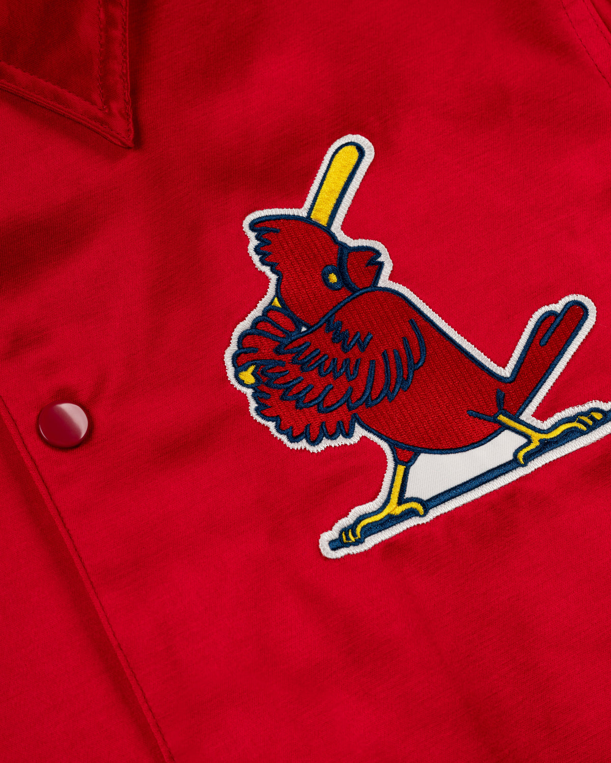 St. Louis Cardinals 1970 Satin Windbreaker Jacket product image 2, provided for visual reference and product detail review
