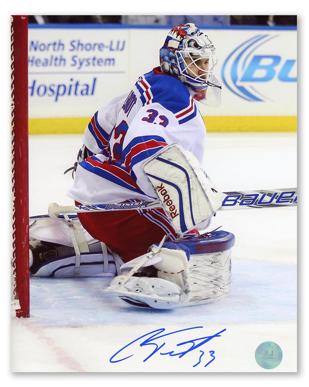 Cam Talbot Autographed New York Rangers Goalie 8x10 Photo product image 1, provided for visual reference and product detail
