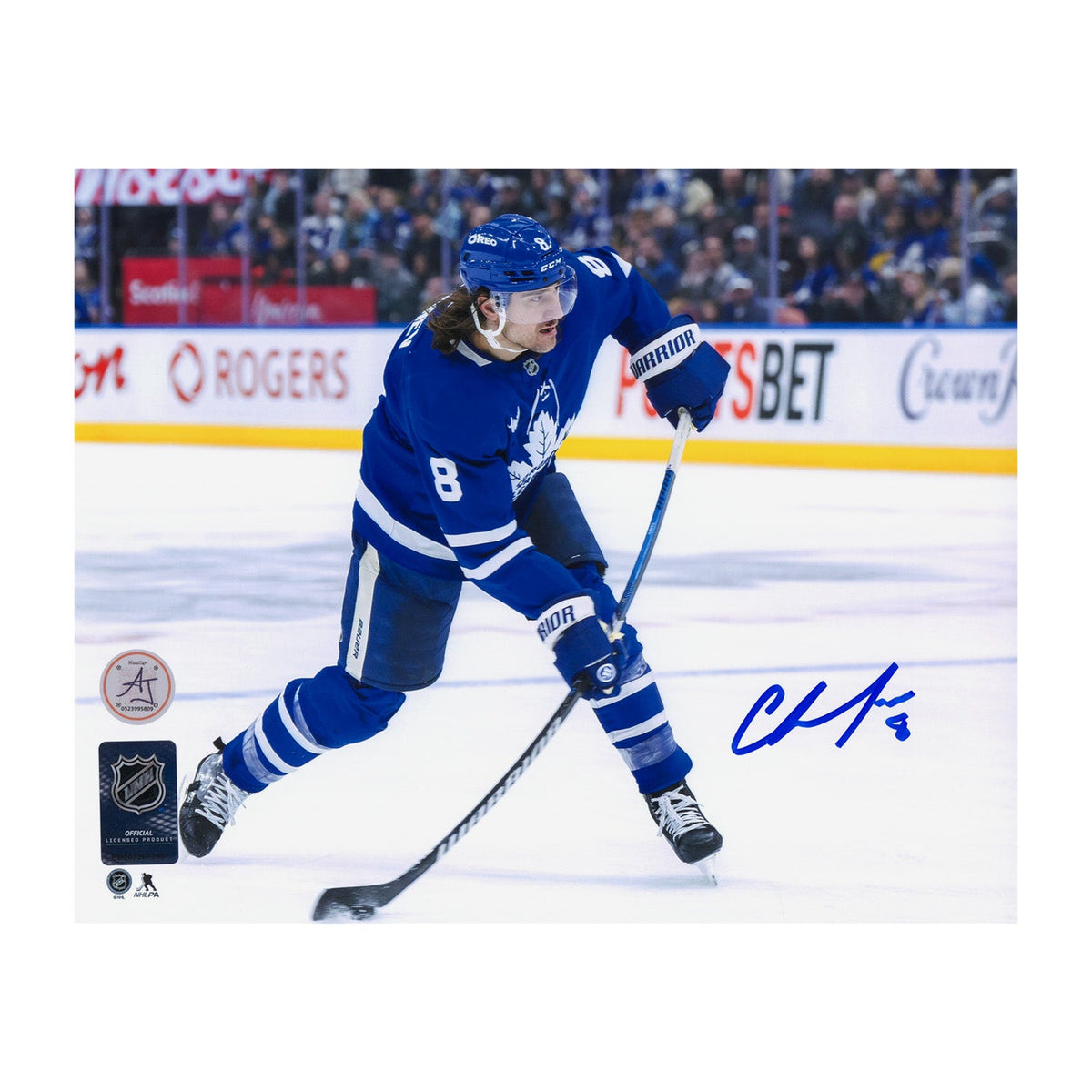Chris Tanev Autographed Toronto Maple Leafs Point Shot 8x10 Photo product image 1, provided for visual reference and product