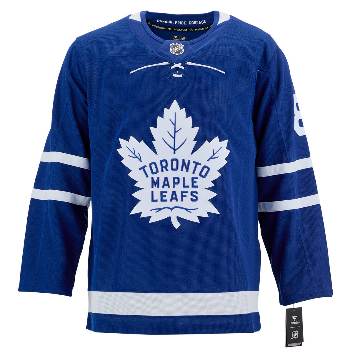 Chris Tanev Autographed Toronto Maple Leafs Fanatics Premium Jersey product image 2, provided for visual reference and