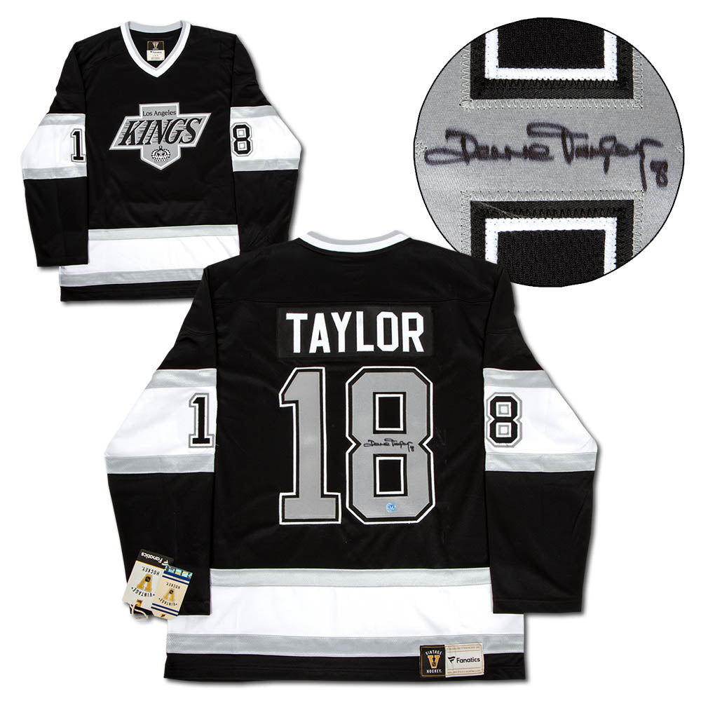 Dave Taylor Signed Los Angeles Kings Throwback Breakaway Jersey product image 1, provided for visual reference and product