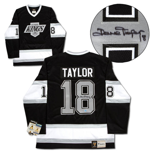 Dave Taylor Signed Los Angeles Kings Throwback Breakaway Jersey product image 1, provided for visual reference and product