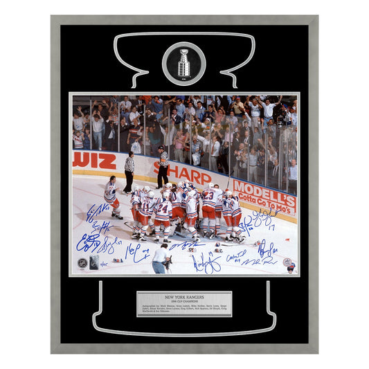 New York Rangers 12 Player Team Signed 1994 Cup Champions 24x30 Frame #11/25 product image 1, provided for visual reference