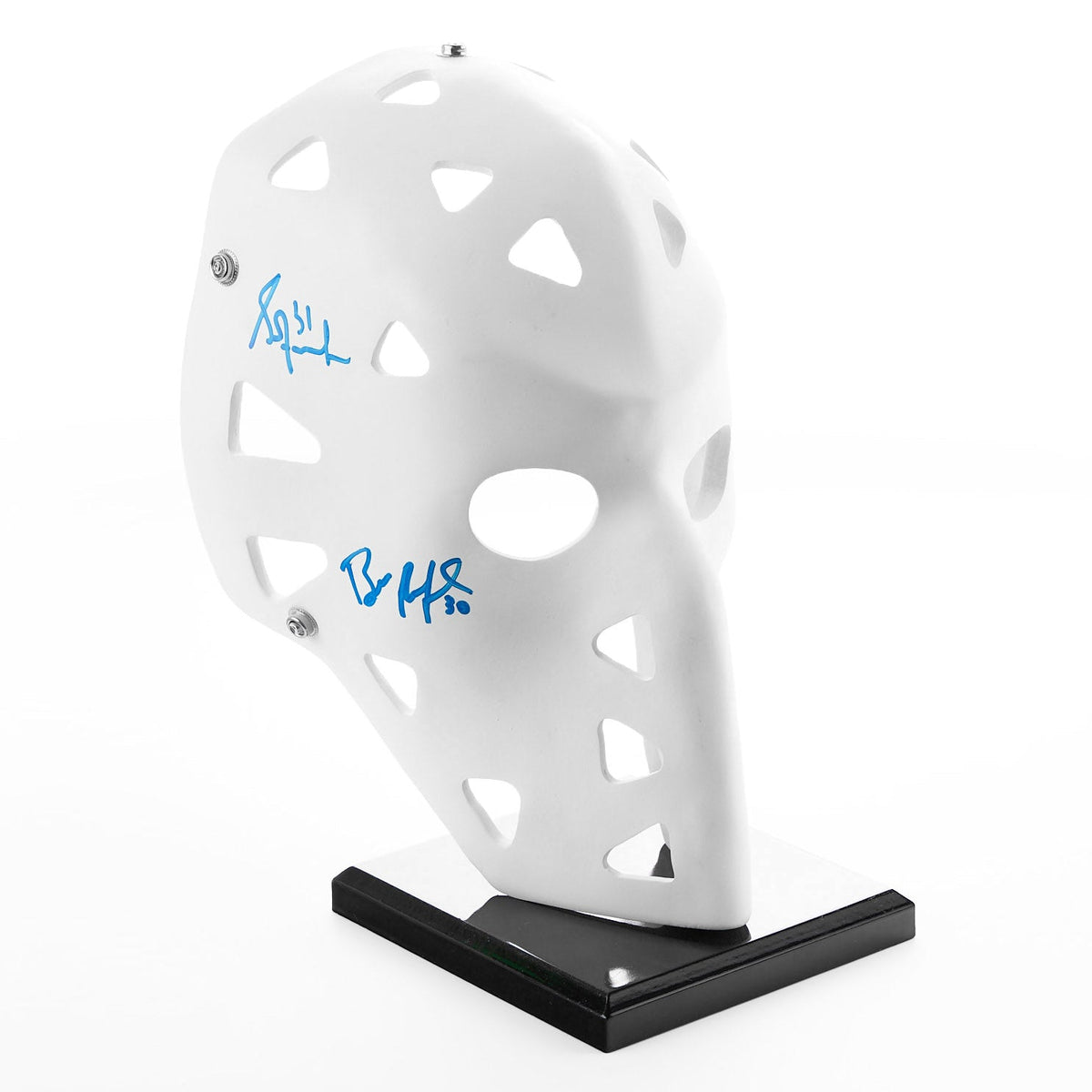 Edmonton Oilers Expansion Era 4 Goalies Signed Throwback Goalie Mask product image 2, provided for visual reference and