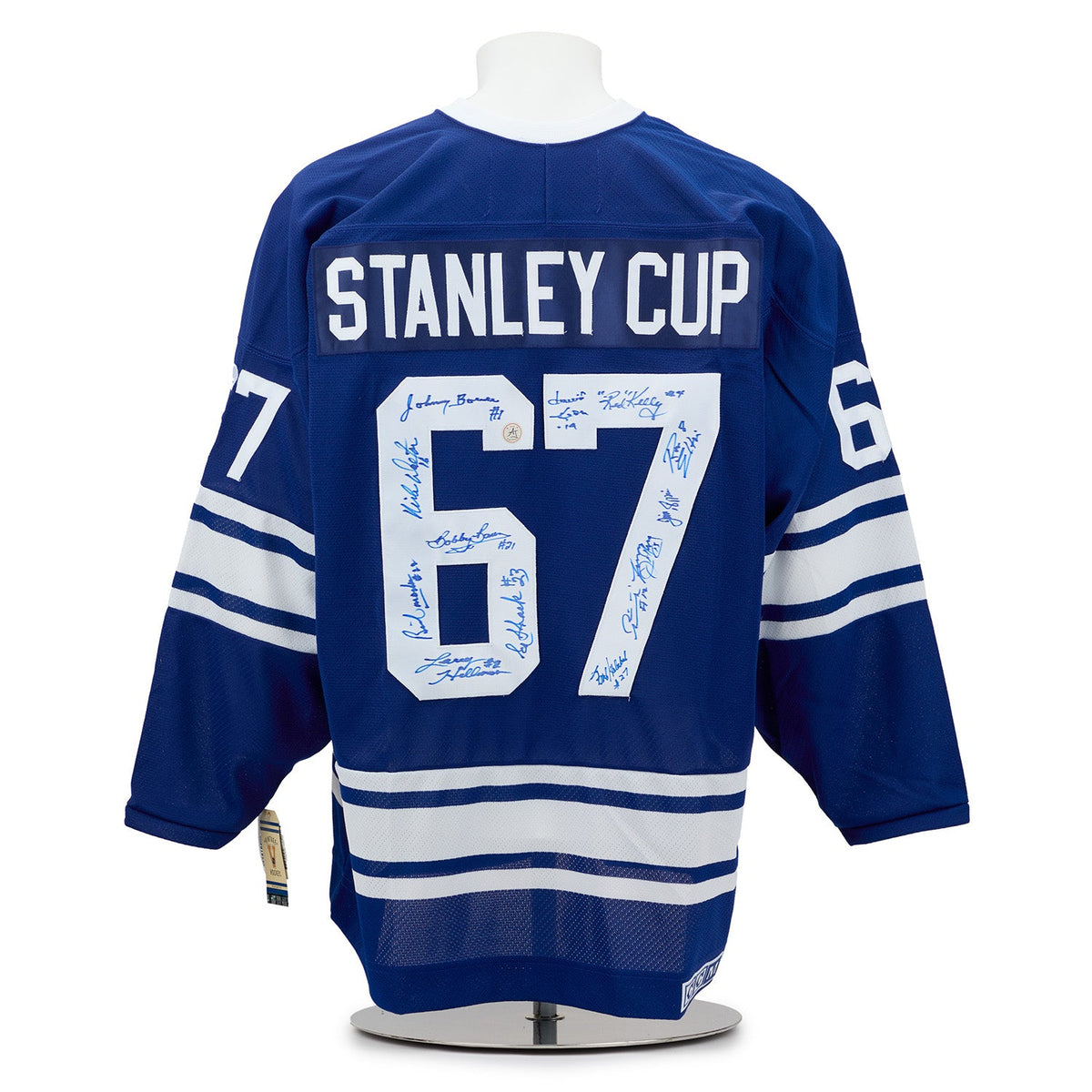 Toronto Maple Leafs 13 Player Team Signed 1967 Stanley Cup Vintage CCM Jersey product image 1, provided for visual reference