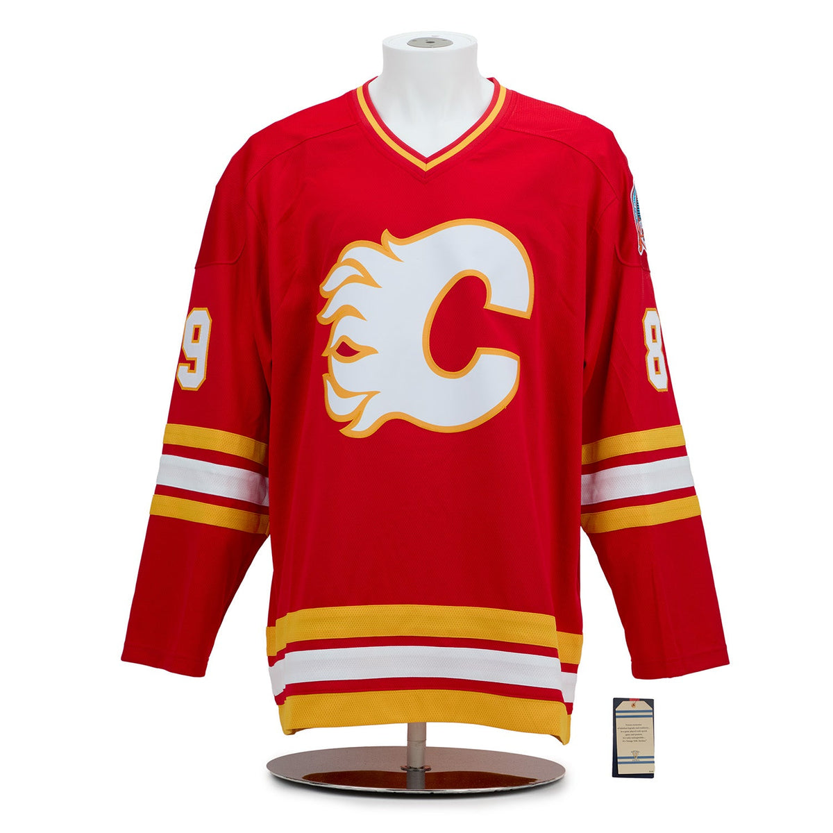 Calgary Flames 13 Player Team Signed 1989 Stanley Cup Throwback Jersey #69/89 product image 2, provided for visual reference