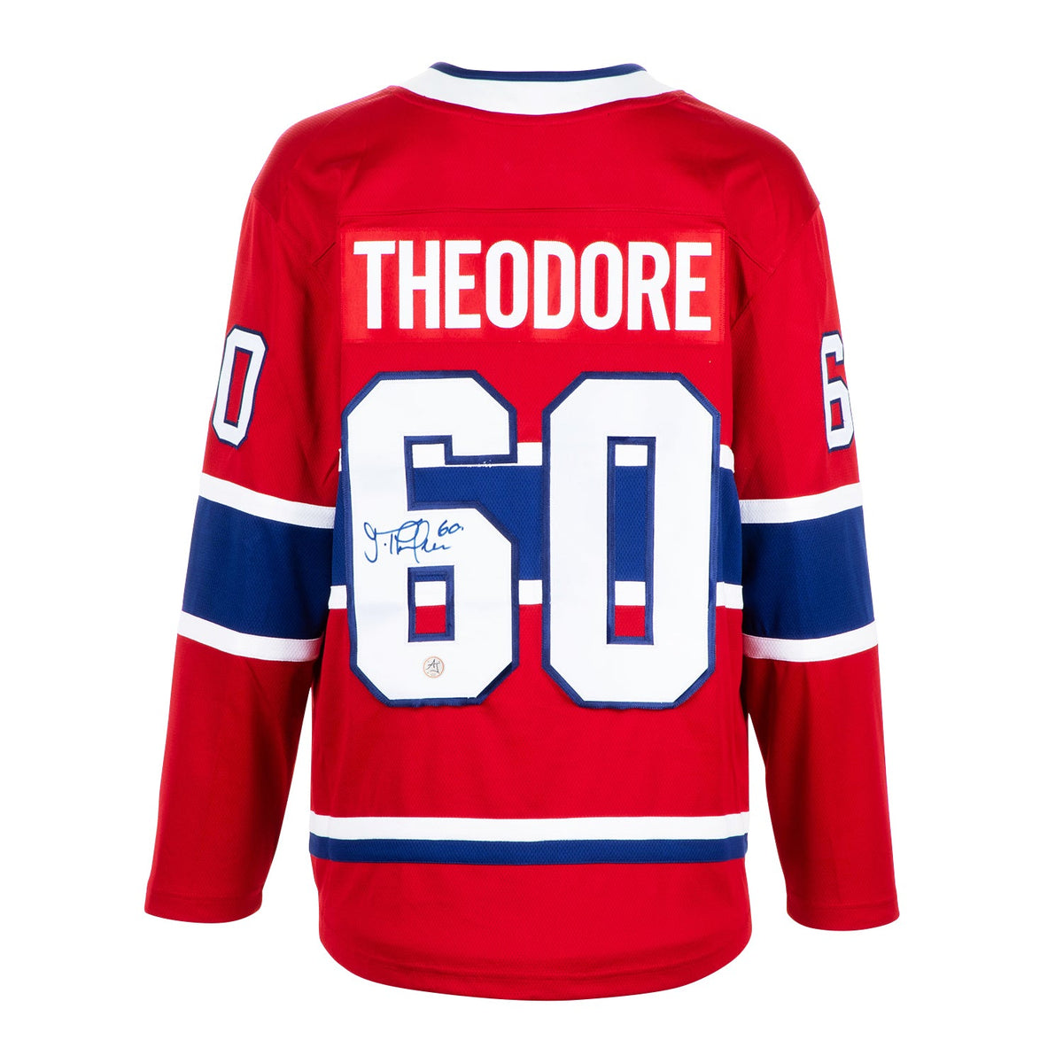 Jose Theodore Autographed Montreal Canadiens Red Fanatics Breakaway Jersey product image 1, provided for visual reference