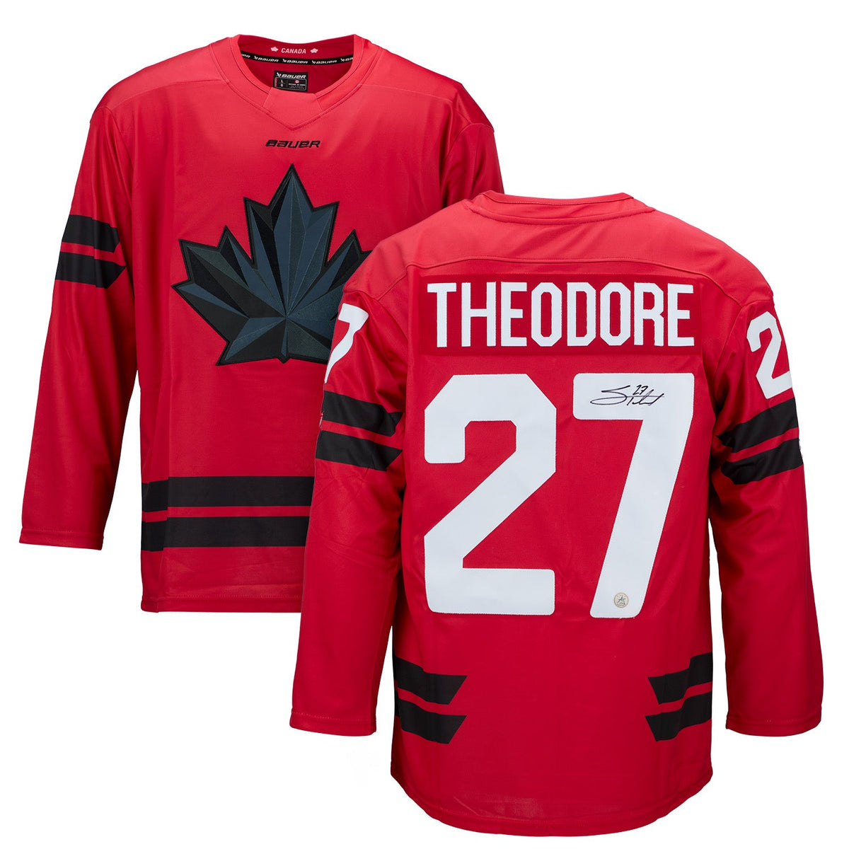 Shea Theodore Signed Team Canada 2026 Olympic Hockey Bauer Jersey product image 3, provided for visual reference and product