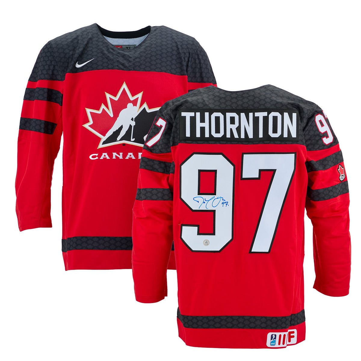 Joe Thornton Autographed Team Canada Red Nike Hockey Jersey product image 3, provided for visual reference and product