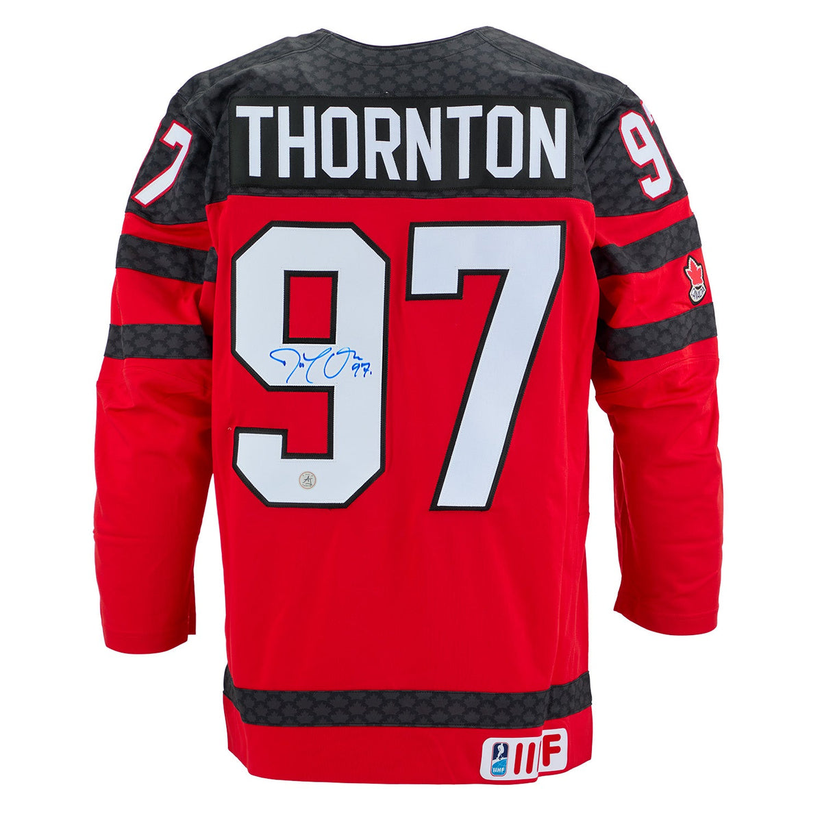 Joe Thornton Autographed Team Canada Red Nike Hockey Jersey product image 1, provided for visual reference and product