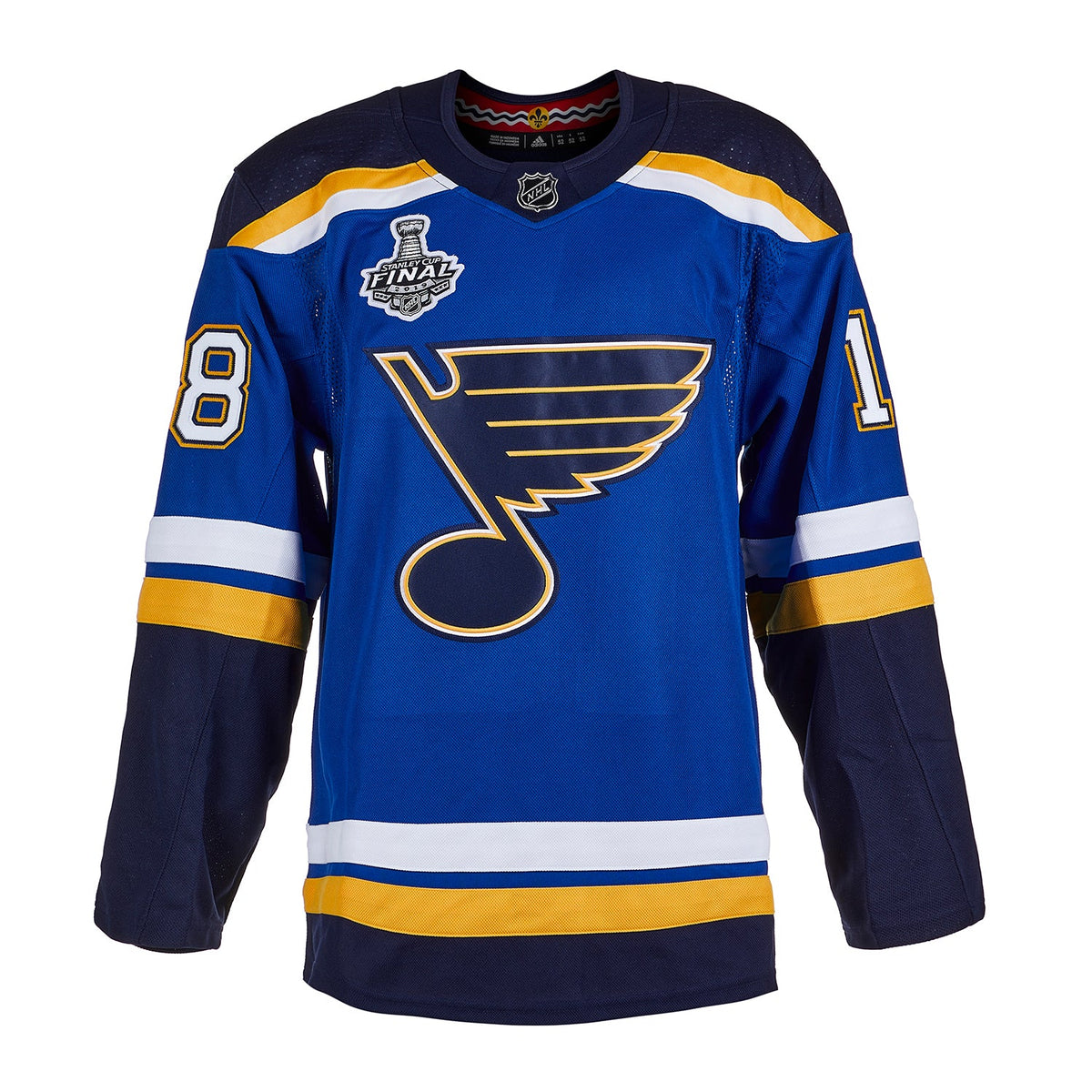 Robert Thomas St Louis Blues Signed 2019 Stanley Cup adidas Jersey product image 2, provided for visual reference and