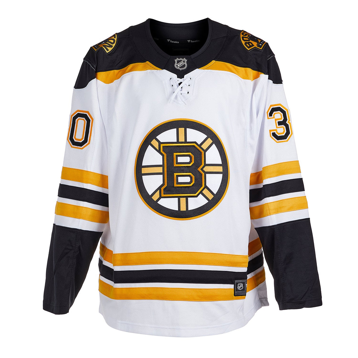 Tim Thomas Signed Boston Bruins White Fanatics Breakaway Jersey product image 2, provided for visual reference and product
