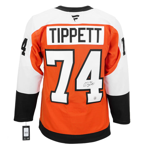 Owen Tippett Autographed Philadelphia Flyers Fanatics Premium Jersey product image 1, provided for visual reference and