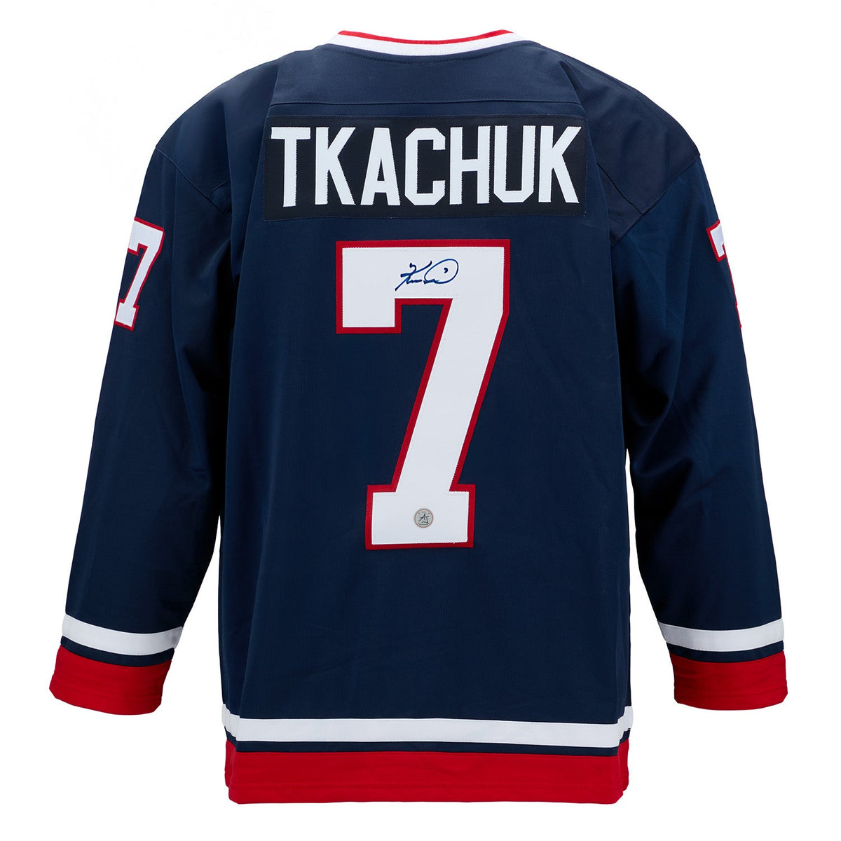 Keith Tkachuk Autographed Team USA Custom Hockey Nation Jersey product image 1, provided for visual reference and product