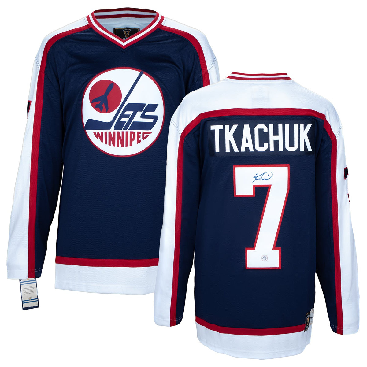 Keith Tkachuk Autographed Winnipeg Jets Fanatics Throwback Jersey product image 3, provided for visual reference and product