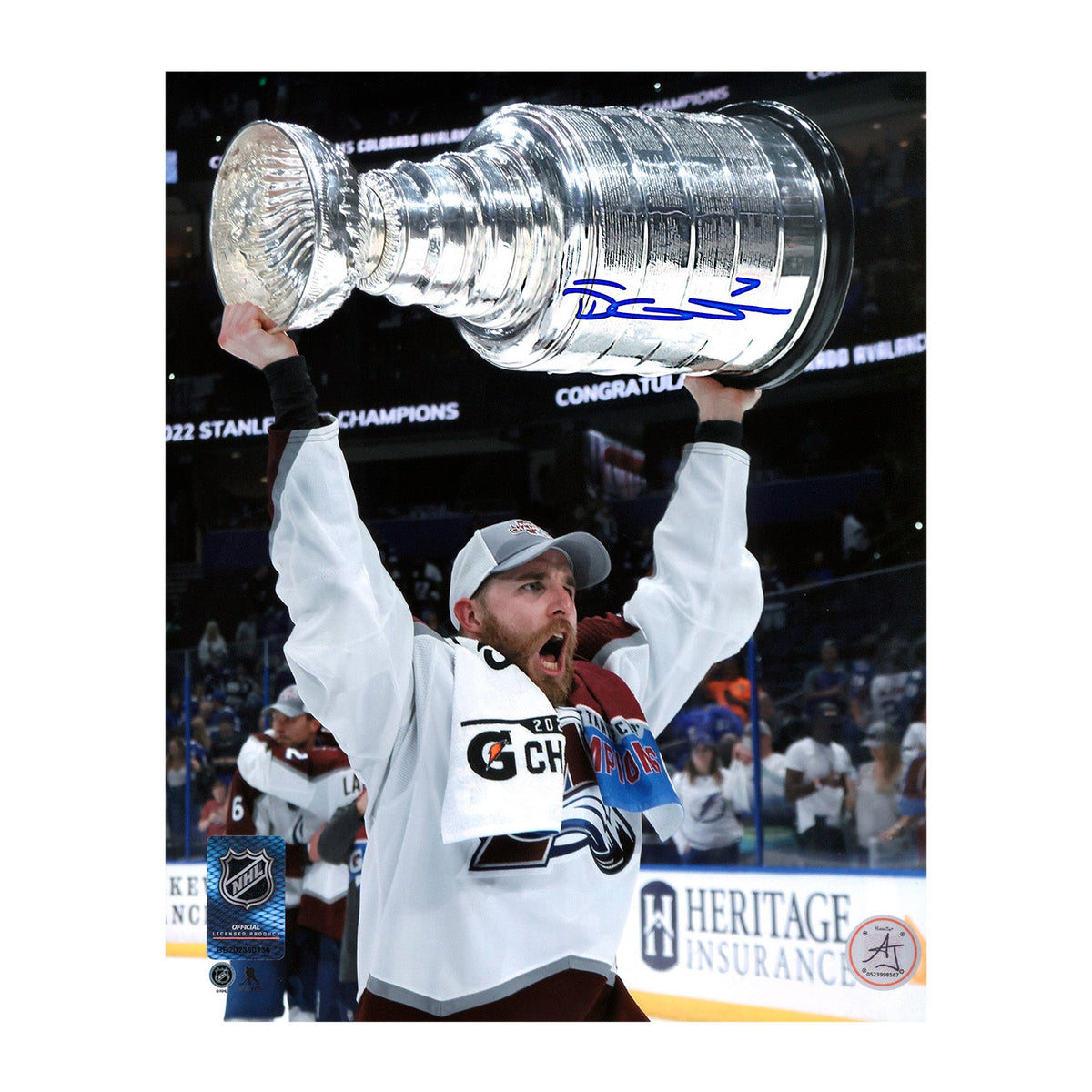 Devon Toews Autographed Colorado Avalanche 2022 Stanley Cup 8x10 Photo product image 1, provided for visual reference and