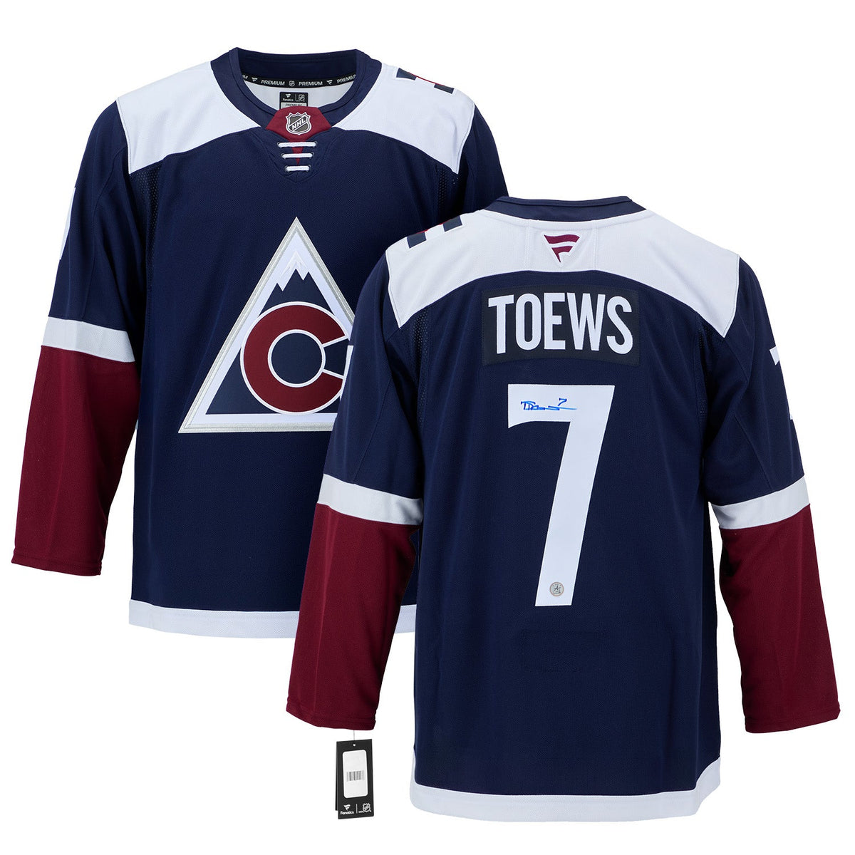 Devon Toews Signed Colorado Avalanche Alternate Fanatics Premium Jersey product image 3, provided for visual reference and