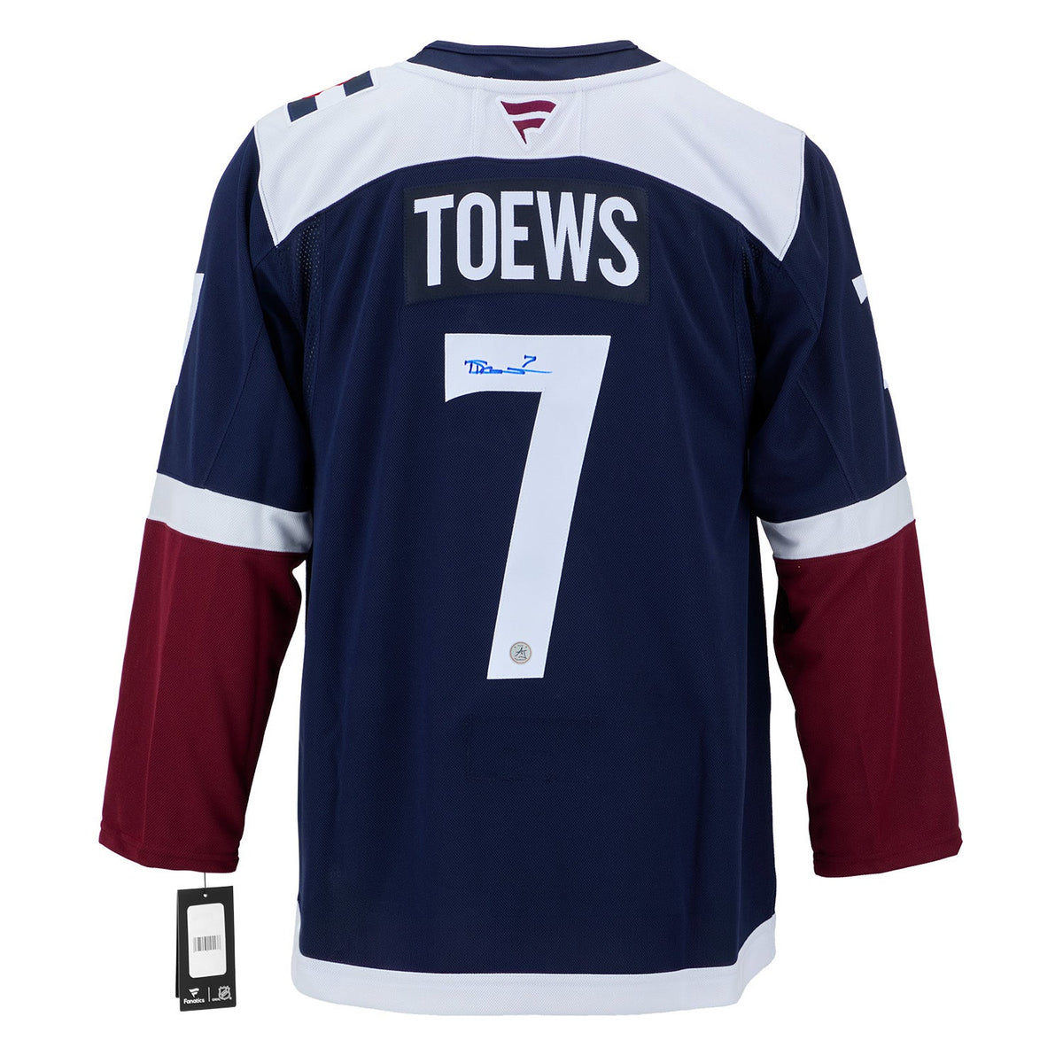 Devon Toews Signed Colorado Avalanche Alternate Fanatics Premium Jersey product image 1, provided for visual reference and