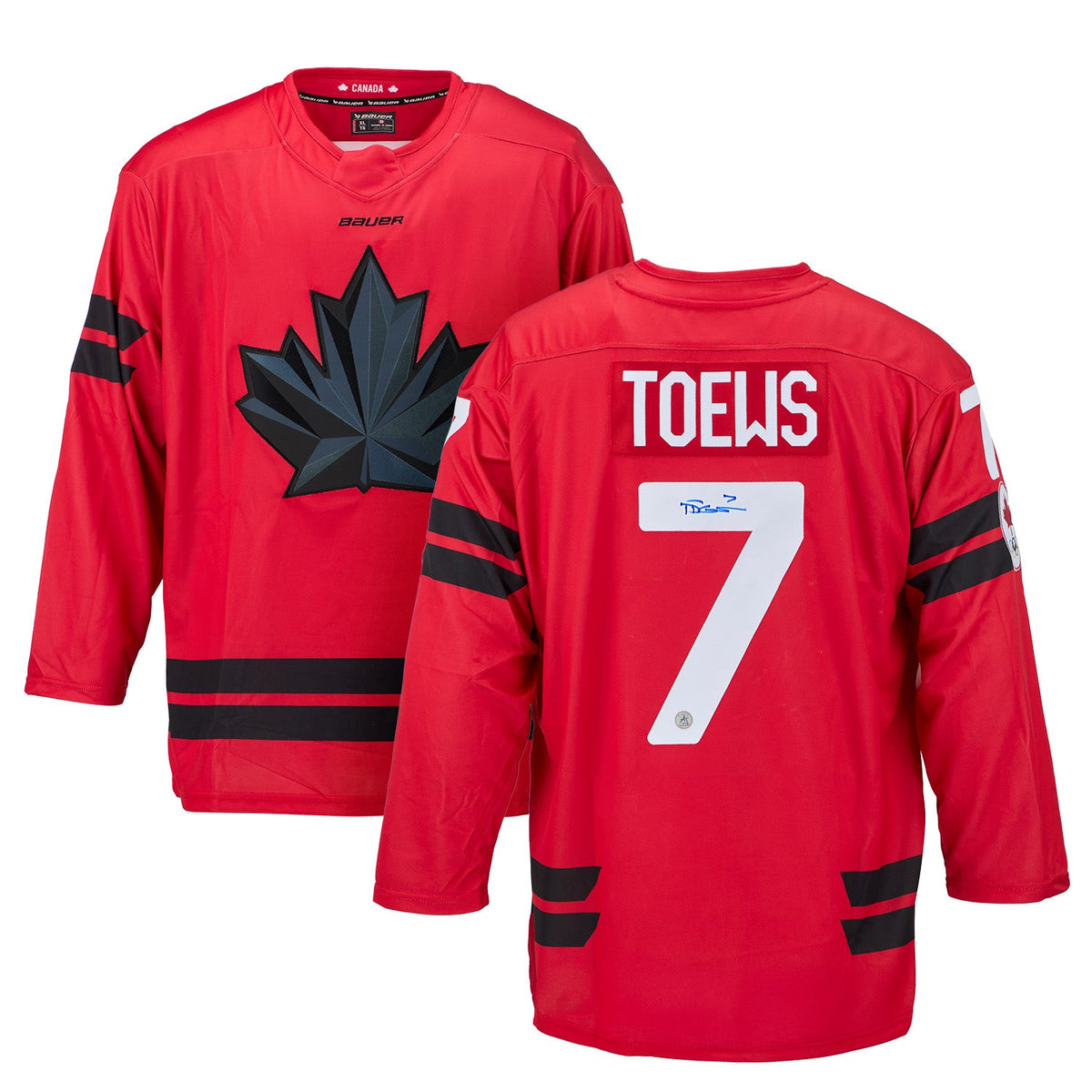 Devon Toews Signed Team Canada 2026 Olympic Hockey Bauer Jersey product image 3, provided for visual reference and product