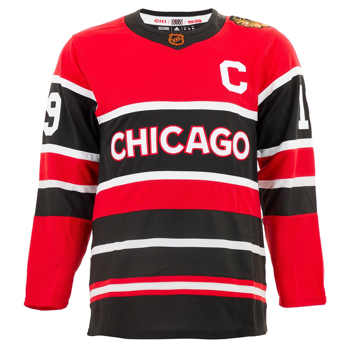 Jonathan Toews Signed Chicago Blackhawks Reverse Retro 2.0 adidas Jersey product image 2, provided for visual reference and