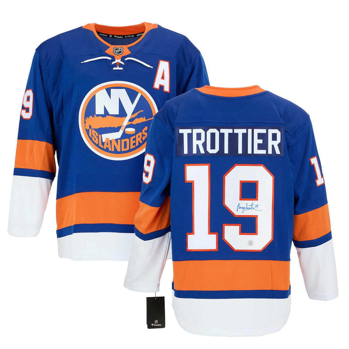 Bryan Trottier Autographed New York Islanders Fanatics Breakaway Jersey product image 3, provided for visual reference and