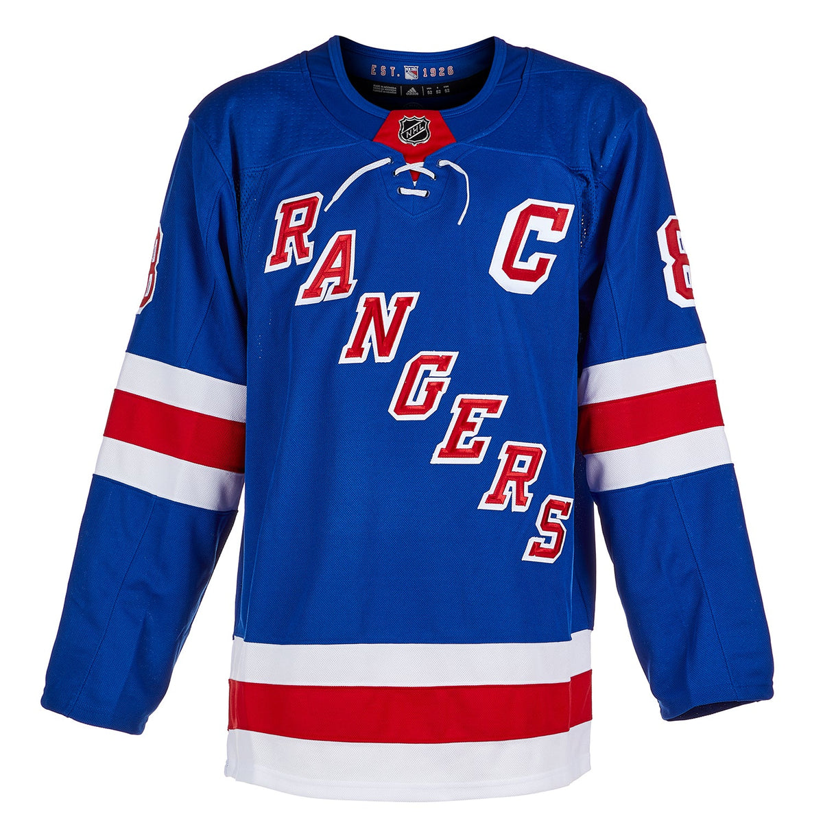 Jacob Trouba Autographed New York Rangers adidas Jersey product image 2, provided for visual reference and product detail