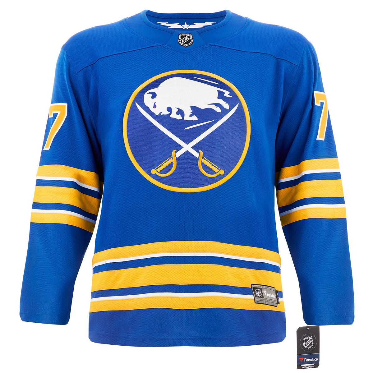Pierre Turgeon Signed Buffalo Sabres Fanatics Breakaway Jersey with 1st Pick product image 2, provided for visual reference