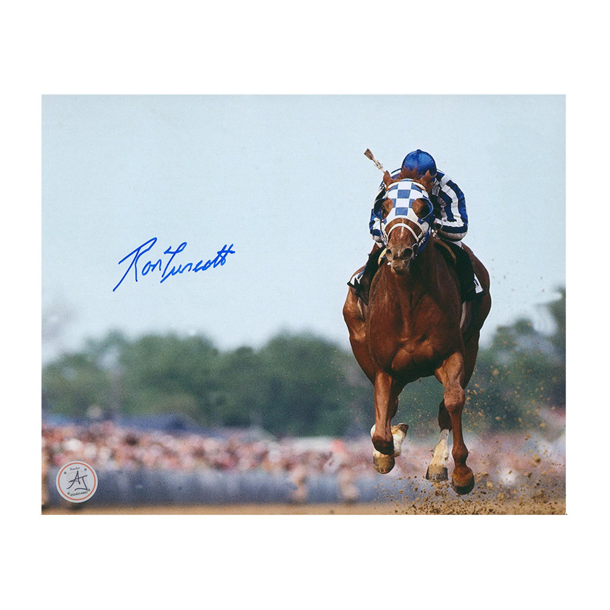 Ron Turcotte Signed Secretariat Kentucky Derby Racing 8x10 Photo product image 1, provided for visual reference and product