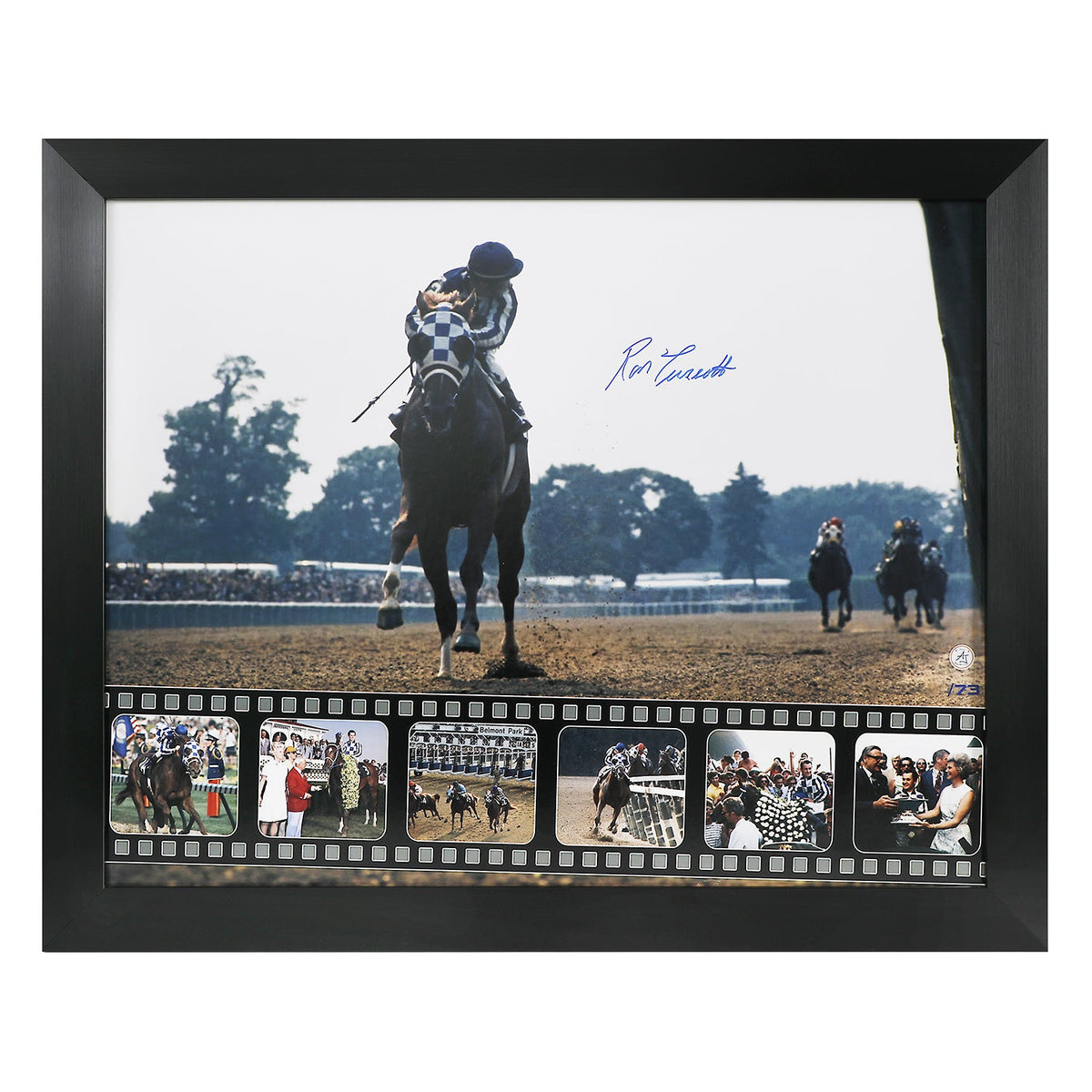 Ron Turcotte Signed Secretariat Triple Crown Victory Filmstrip 26x32 Frame #/73 product image 1, provided for visual
