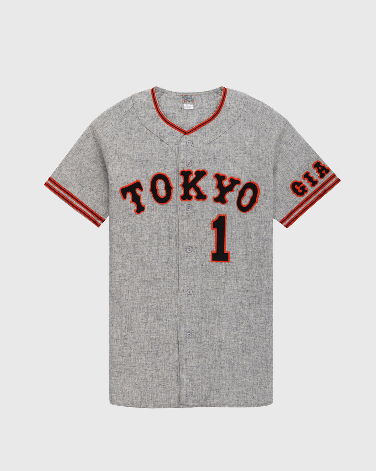 Tokyo Kyojin (Giants) 1961 Authentic Wool Road Baseball Jersey product image 1, provided for visual reference and product