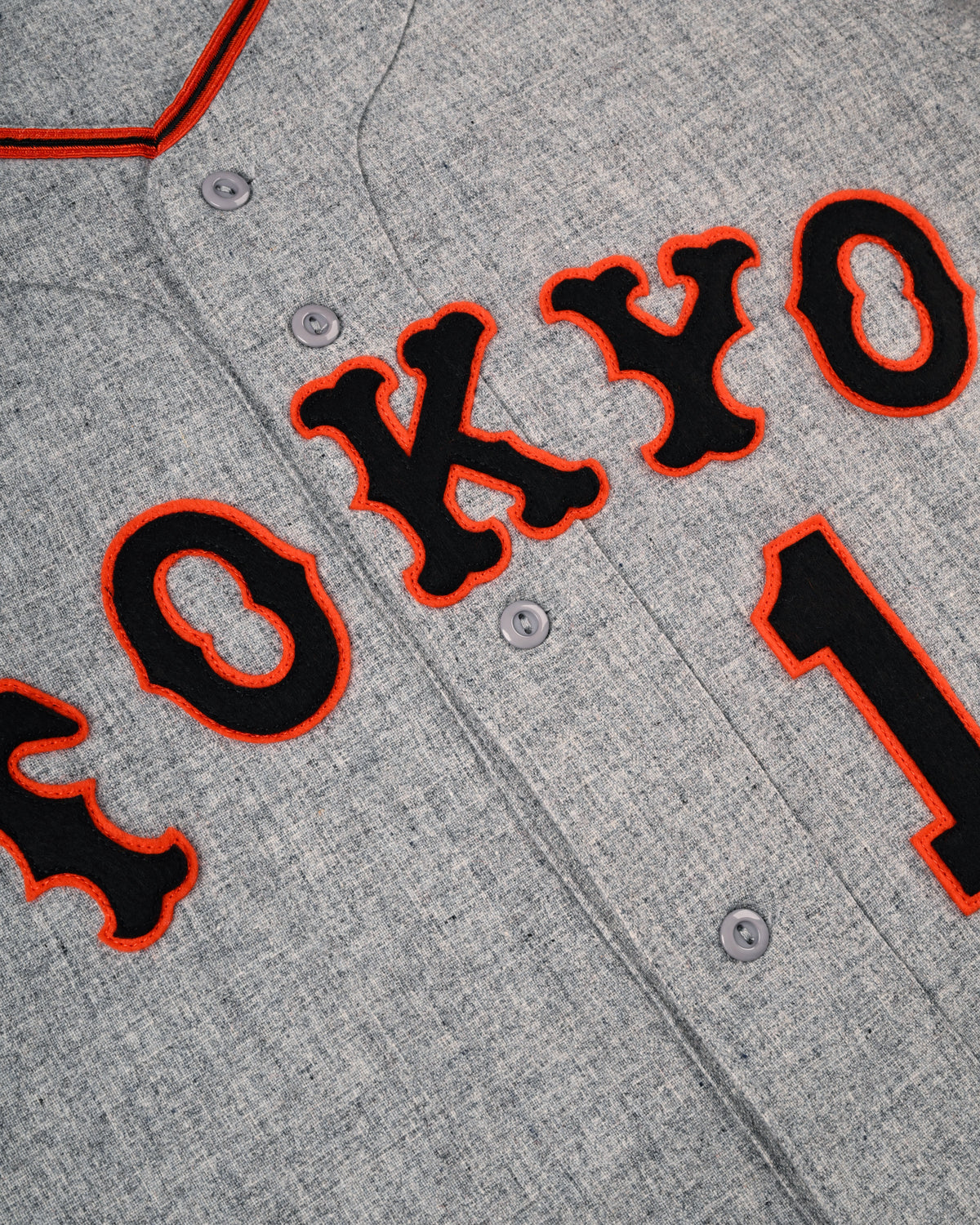 Tokyo Kyojin (Giants) 1961 Authentic Wool Road Baseball Jersey product image 3, provided for visual reference and product