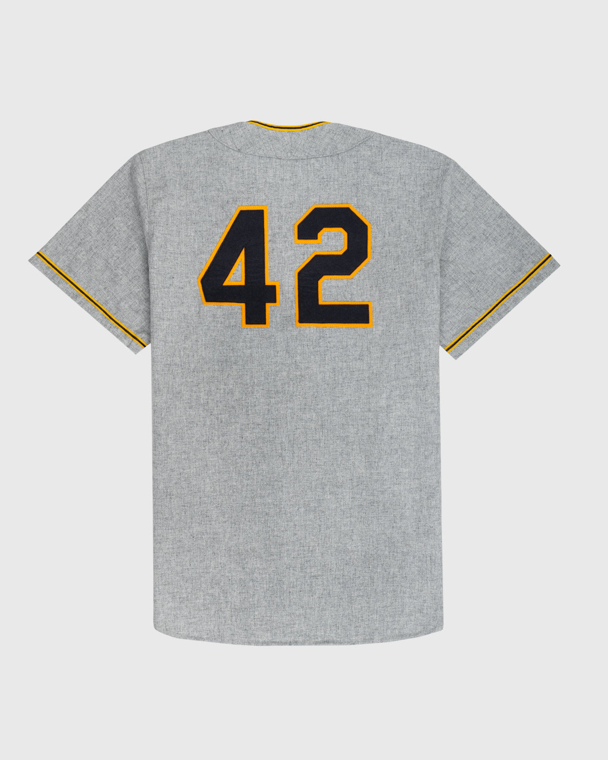 University of Notre Dame 1956 Authentic Wool Road Baseball Jersey product image 2, provided for visual reference and product