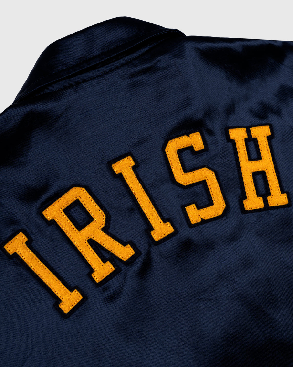 University of Notre Dame Satin Windbreaker Jacket product image 4, provided for visual reference and product detail review