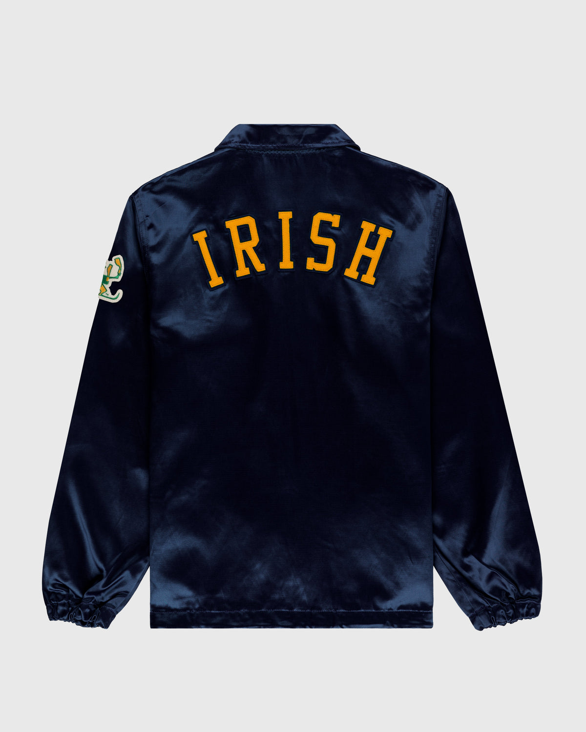 University of Notre Dame Satin Windbreaker Jacket product image 2, provided for visual reference and product detail review