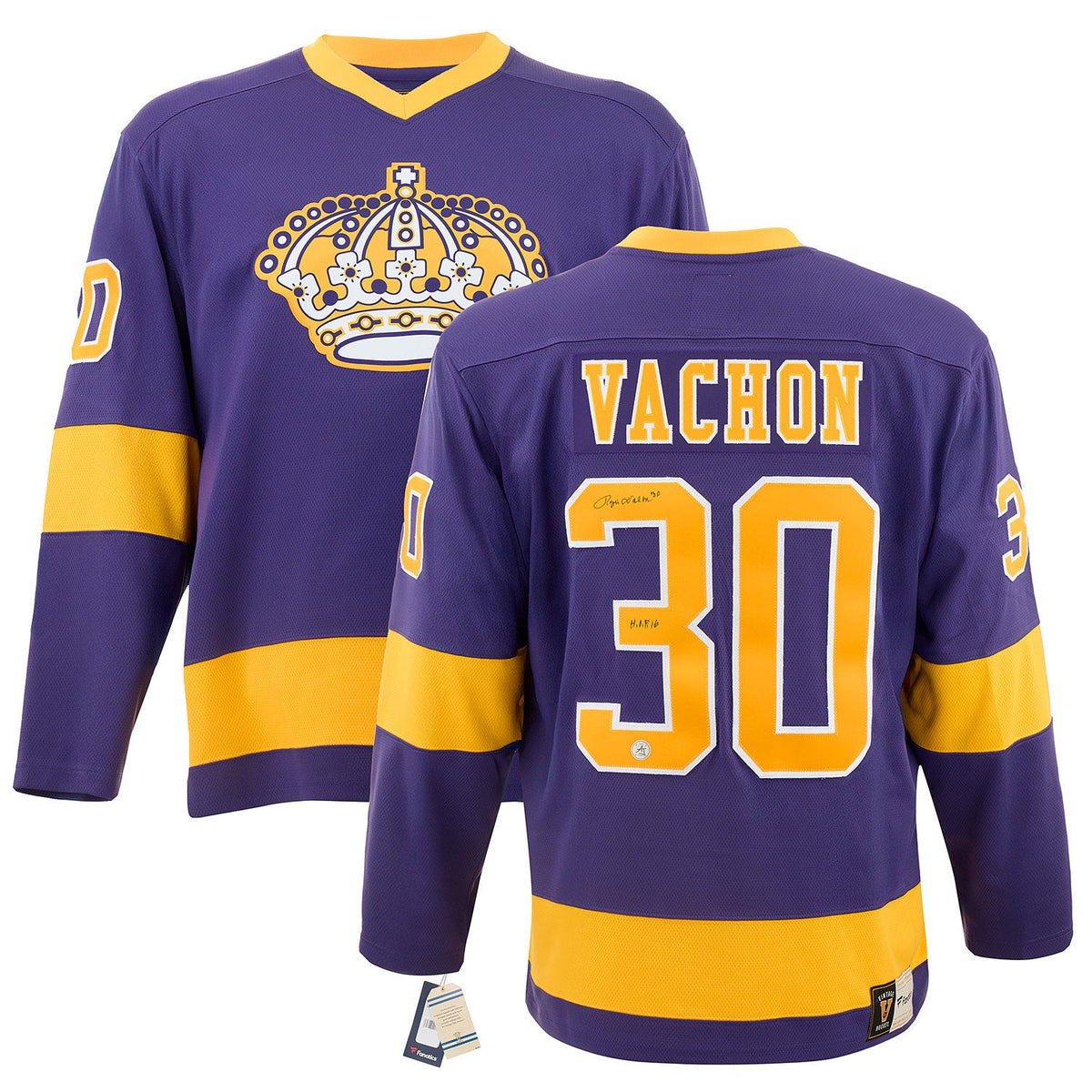 Rogie Vachon Signed Los Angeles Kings Throwback Breakaway Jersey product image 3, provided for visual reference and product
