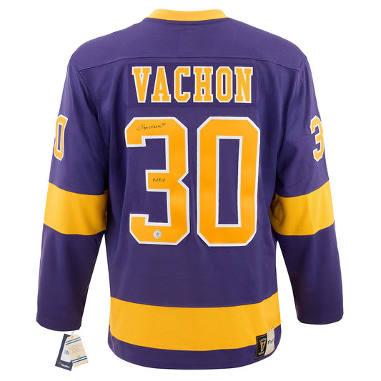 Rogie Vachon Signed Los Angeles Kings Throwback Breakaway Jersey product image 1, provided for visual reference and product
