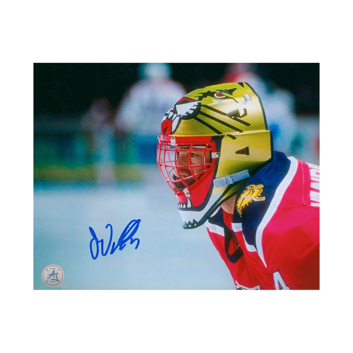 John Vanbiesbrouck Signed Florida Panthers Goalie Mask Profile 8x10 Photo product image 1, provided for visual reference and